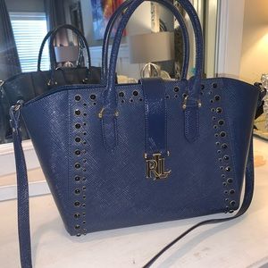 EUC Ralph Lauren Carrington Handbag in Navy